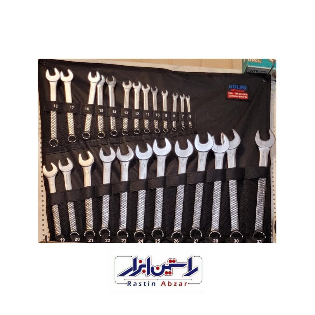 ست آچار یکسر تخت یکسر رینگ ۲۵ عددی آدلر ADLER|فروش ابزار